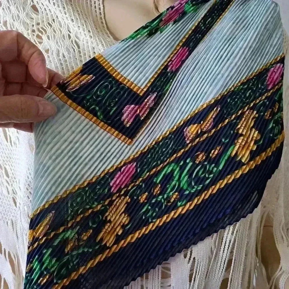 Wrap SCARF 100% SILK FLORENCE ITALY VINTAGE - Picture 5 of 5